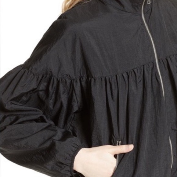 Free People Women’s Black Balloon Long Sleeve Full Zip Bomber Jacket, size Small - Picture 14 of 14
